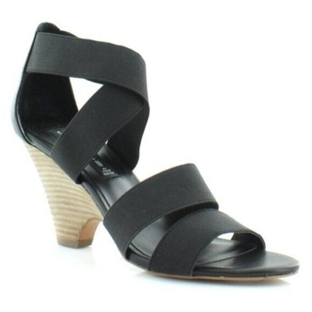 Steve Madden Women's size 9 Camelya‎ Leather Fabric Wedges Sandals Office Spring